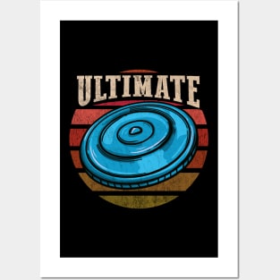 Vintage Retro Frolf Ultimate Frisbee Disc Golf T-shirt Posters and Art